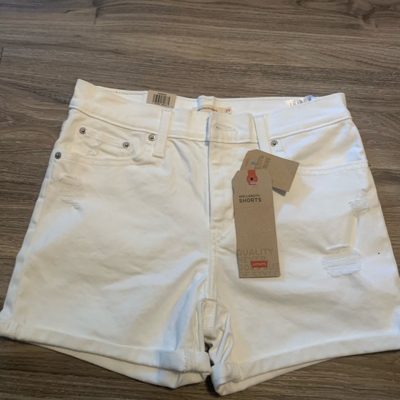 White MIDRISE MID LENGTH SHORTS - Picture 8 of 12